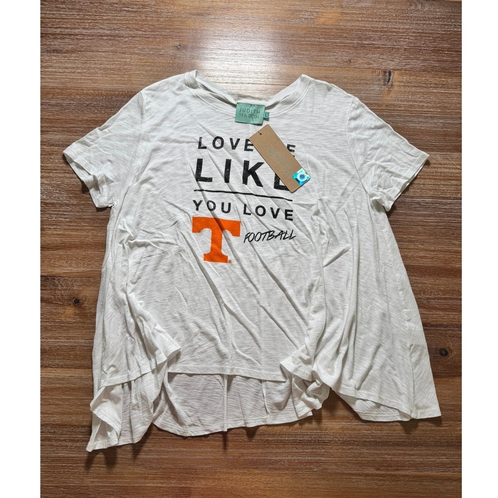 Judith March Tennessee Vols Football Graphic Tee Top White Large